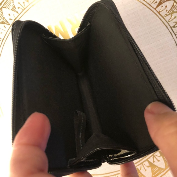 DIOR Vip Bundle Black Patent Coin/Card Wallet and Pink Canvas Bucket Pouch *New! - Picture 8 of 11